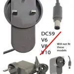 Dyson Battery Charger Power Cord & Plug for DC30‑DC56 Cordless Vacuums