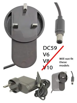 Dyson Battery Charger Power Cord & Plug for DC30‑DC56 Cordless Vacuums