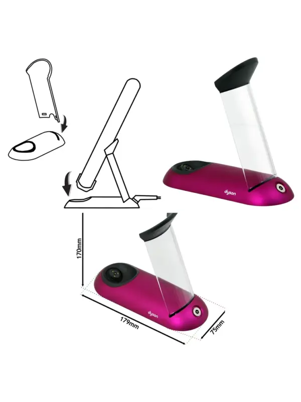 Dyson Corrale HS03 Straightener with Fuchsia Charging Dock Stand