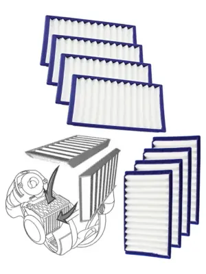 Dyson DC02 Washable H‑Level Blue Filters – 4 Pack