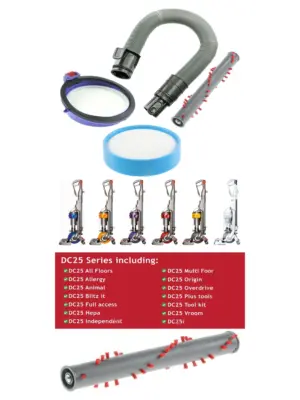 Dyson DC25/DC25i Brush Roll, Hose & Filter Kit – Pre & Post Filters