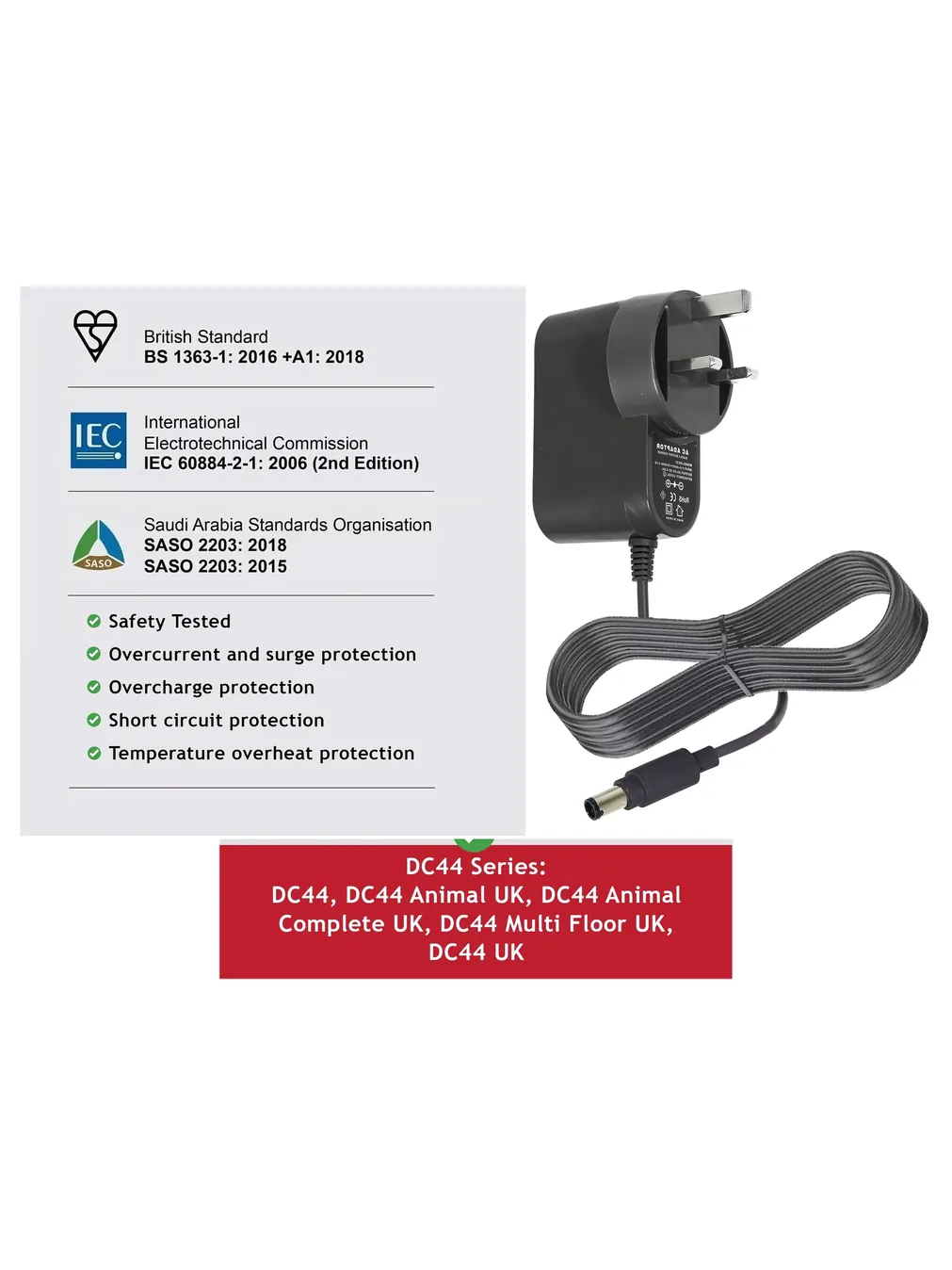 Dyson DC44 Animal Vacuum Replacement Charger Cable Power Plug