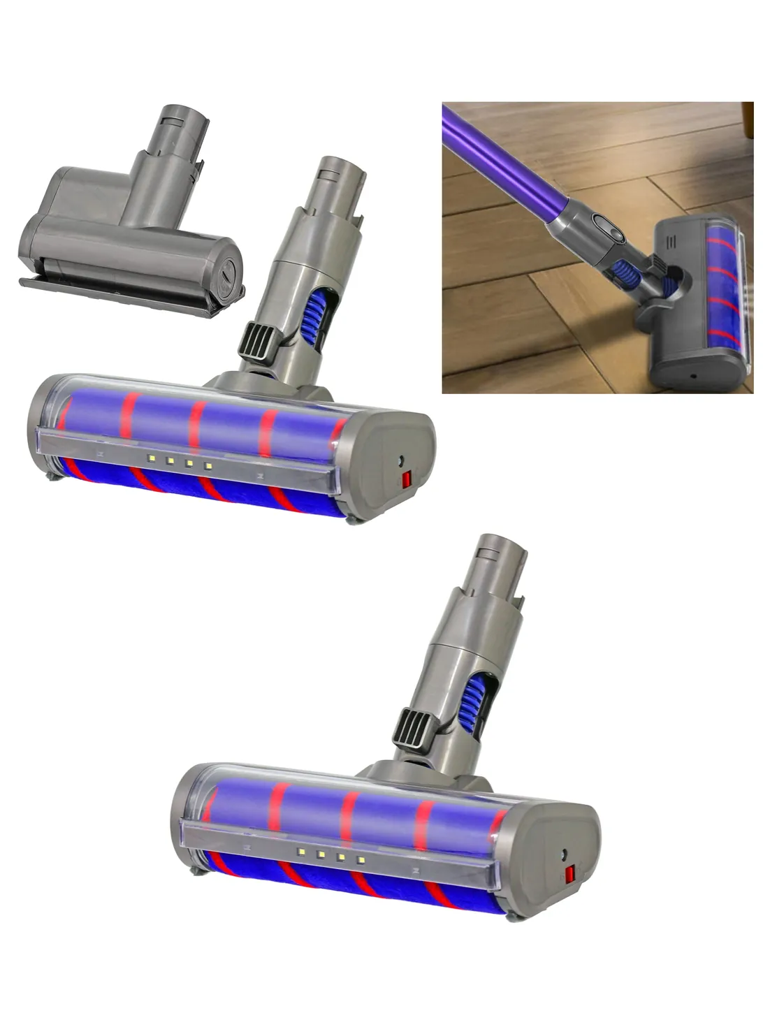 Dyson DC59/V6 Soft Roller Brush & Mini Turbine Hard Floor Kit