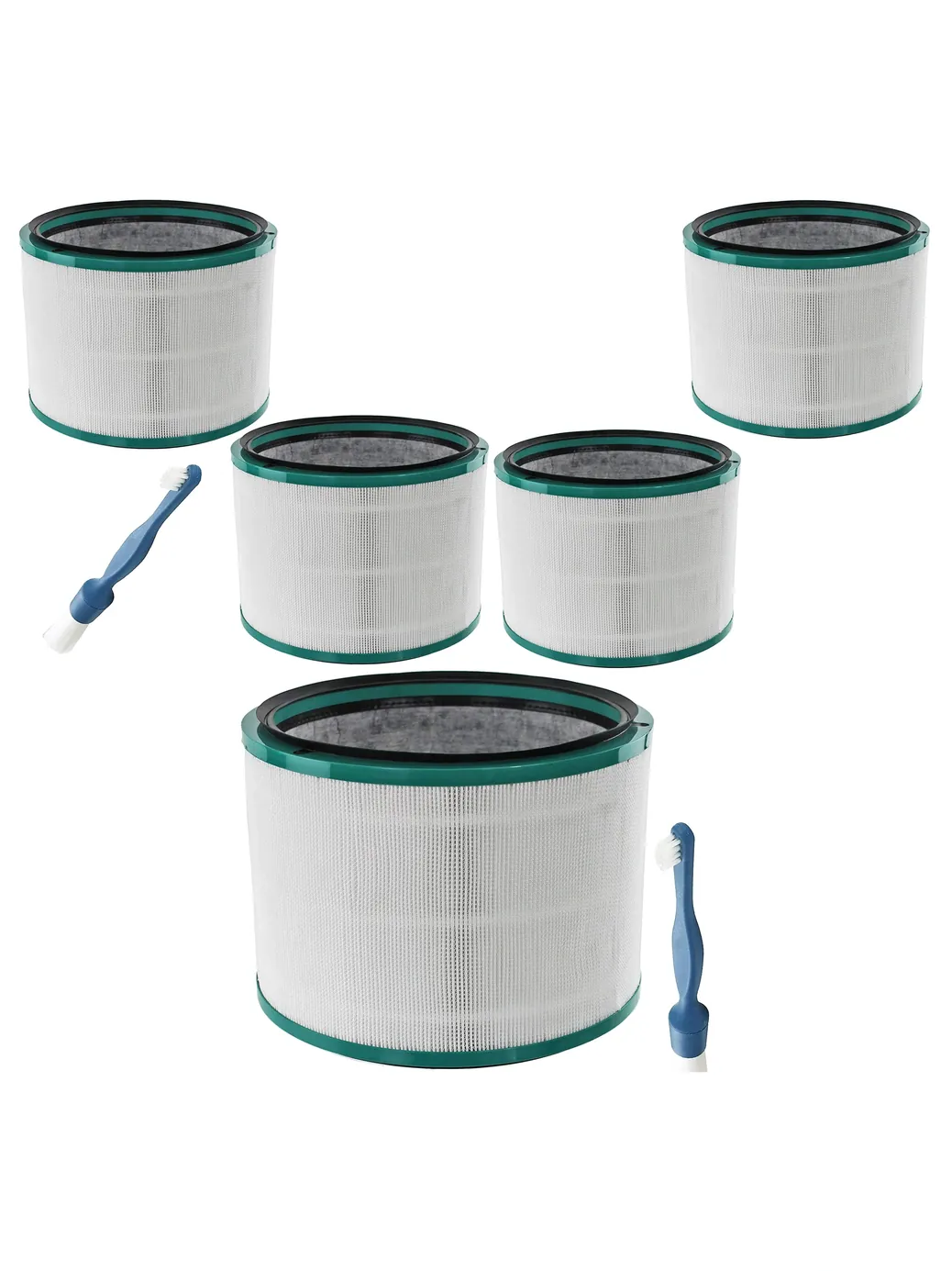 Dyson Pure Cool HEPA Filter 2-Pack for DP01/DP03/HP00/HP02 + Brush