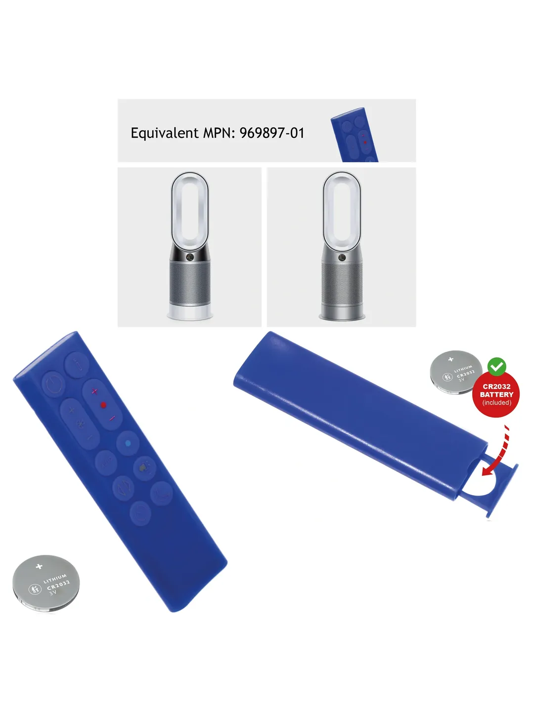 Dyson Pure Hot+Cool Fan Heater Remote with Battery for HP04/HP07