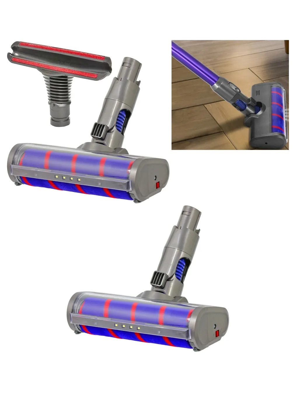 Dyson Soft Roller Brush & Upholstery Nozzle for SV03/04/06 Floor Tool