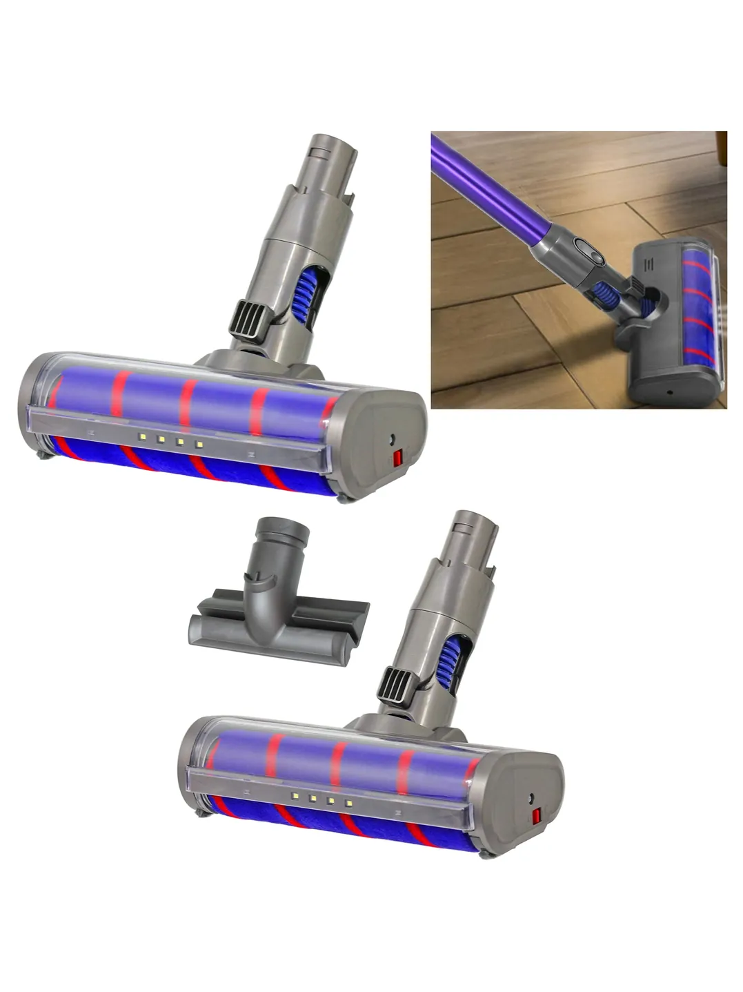 Dyson SV03/04/06 Soft Roller Brush & Upholstery Stair Tool – Hard Floor