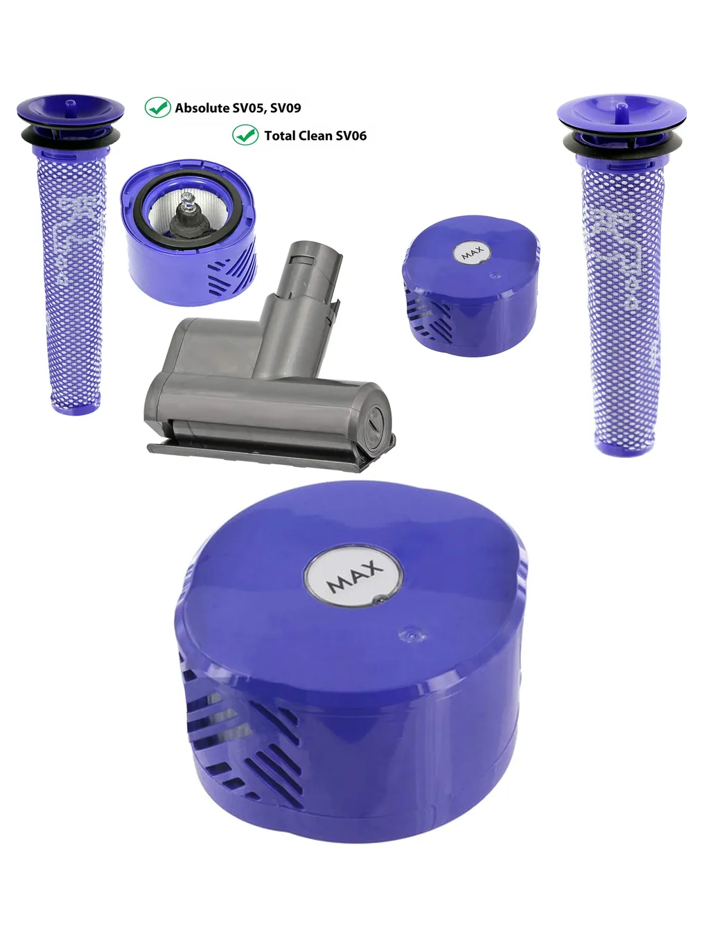 Dyson SV05/SV06/SV09 Motor Filter Kit with Mini Turbine Tool