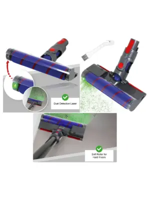 Dyson V10/V11/V12/V14 Hard Floor Brush & Roller with Laser for Vacuum