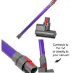 Dyson V10/V12 Mini Motorized Turbine Brush with Purple Wand
