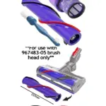 Dyson V11 Replacement Brush Roll Bar with Washable Filter – 237mm