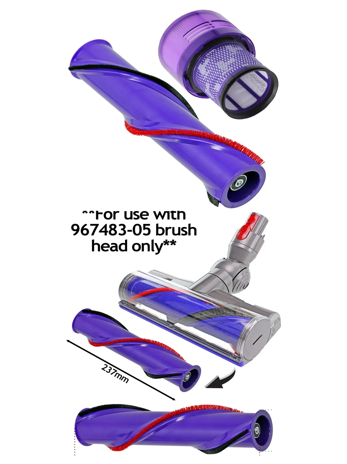 Dyson V11 SV14 237mm Brush Roll & Washable Filter Kit