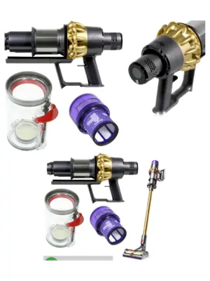 Dyson V11 SV15 Motor Body Replacement Kit - Includes Dirt Bin & Filter