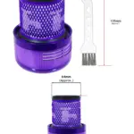 Dyson V12/V20/V30 Slim HEPA Vacuum Filter (Washable) + Dusting Brush