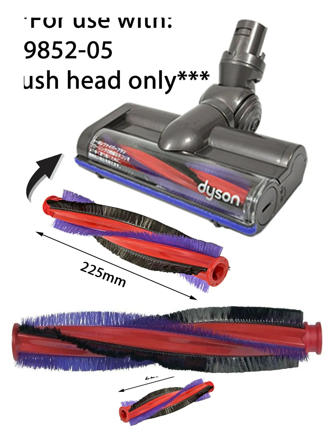 Dyson V6 Animal & Fluffy Brush Roll Replacement Bar SV03 SV07