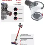 Dyson V6 Dust Bin for Total Clean/Absolute – Red, fits SV06 SV09