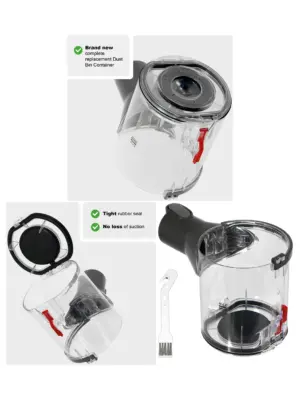 Dyson V6 Replacement Dust Bin with Brush – Fits DC58, DC59, SV03