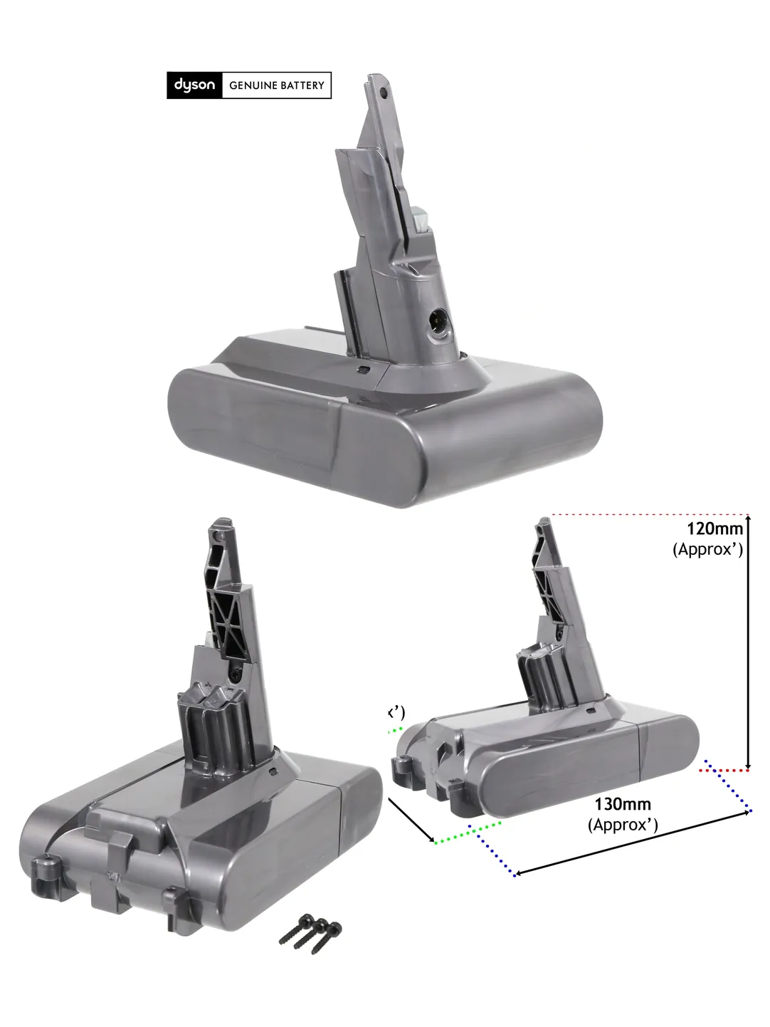 Dyson V7 Handheld Vacuum Battery Pack & Charger Replacement 968670-02