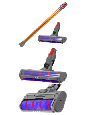 Dyson V7/V11 Soft Roller Hard Floor Turbine Brush with Orange Wand