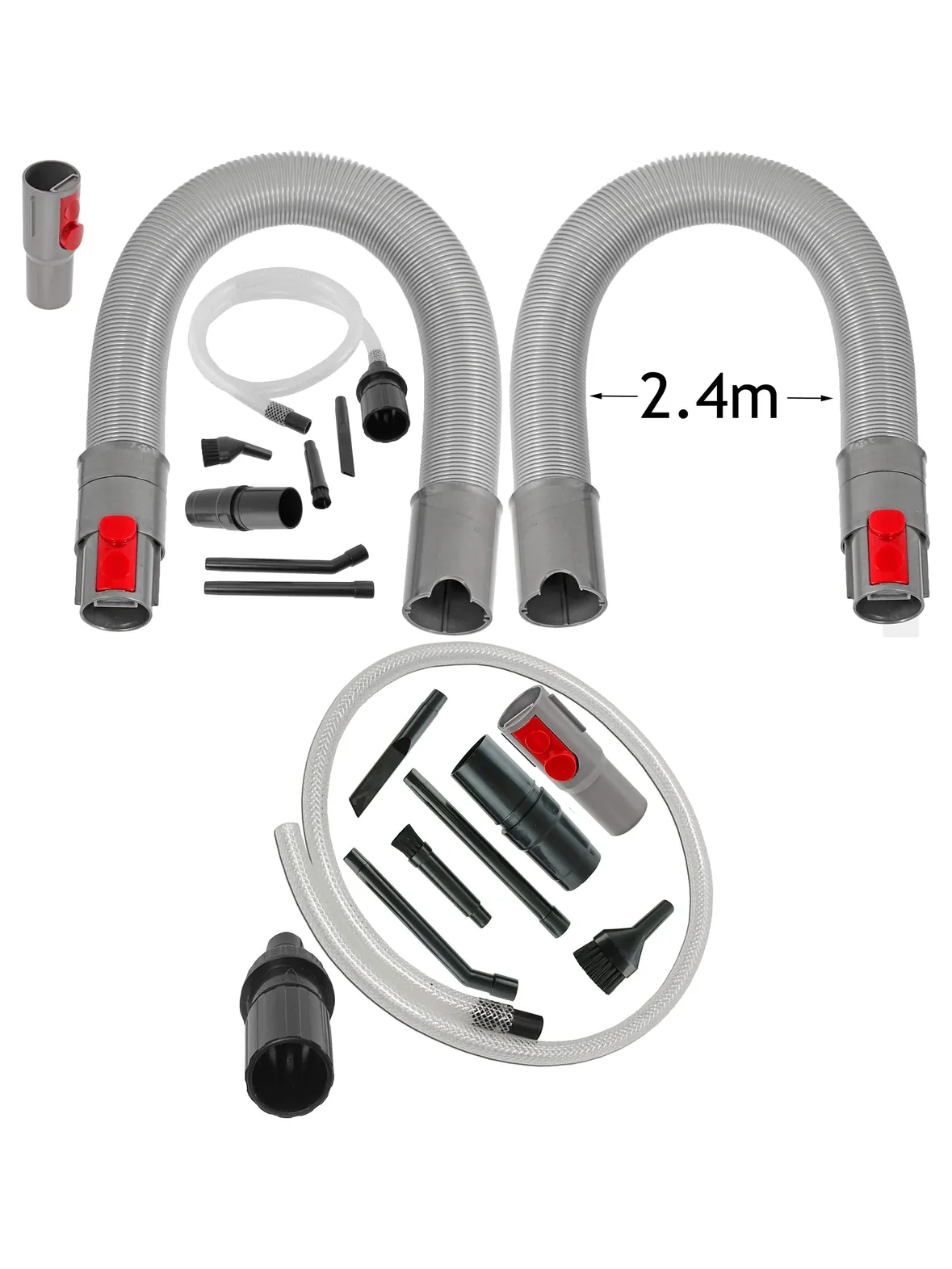 Dyson V7/V8/SV10/SV11 Car Cleaning Kit with Long Quick-Release Hose