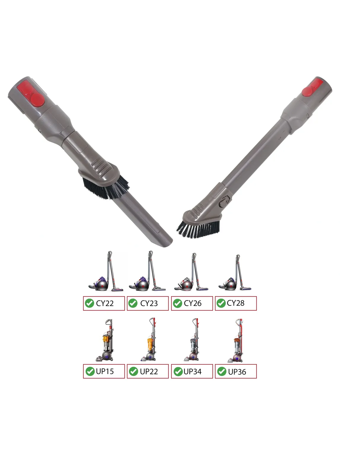 Dyson Vacuum Crevice Brush 2-in-1 for CY22 CY23 CY26 CY28 & UP15 UP22 UP34