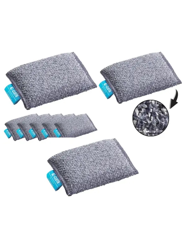 E-Cloth Reusable Non‑Scratch Scrubbing Pads – 6 Pack for Kitchen