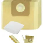 Earlex Vacuum Dust Bags & Foam Filter Sleeve – Pack of 5 Set