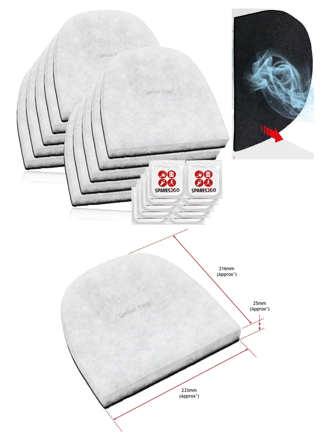 Ebac Dehumidifier Carbon Filter Pack – 10 Filters & Fresheners