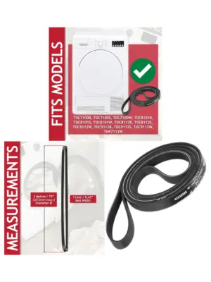 Electra TDC THP Poly‑V Drive Belt – Replacement for 7PH2012 Dryer