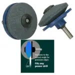 Electric Drill Blade Sharpener for Lawn Mower – 6.5mm Steel Attachment