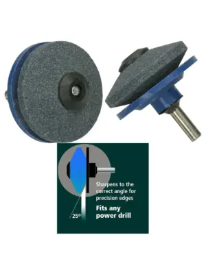 Electric Drill Blade Sharpener for Lawn Mower – 6.5mm Steel Attachment