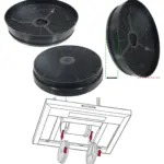 ELECTRiQ CF110 Cooker Hood Carbon Filter Set 2 Replacement Filters