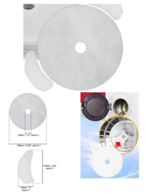ElectriQ Dryer Filter Kit 10pcs Exhaust & Intake Filters for EIQMTD2S/W