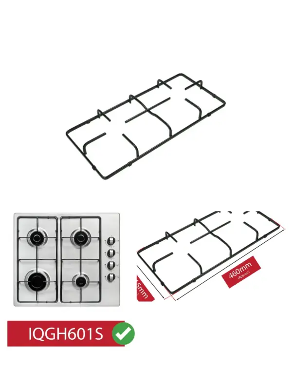Electriq Gas Hob Pan Support Grid 460×215 mm Burner IQGH601S