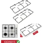 Electriq Gas Hob Pan Support Stand Set – 460×215 mm Burner Grid