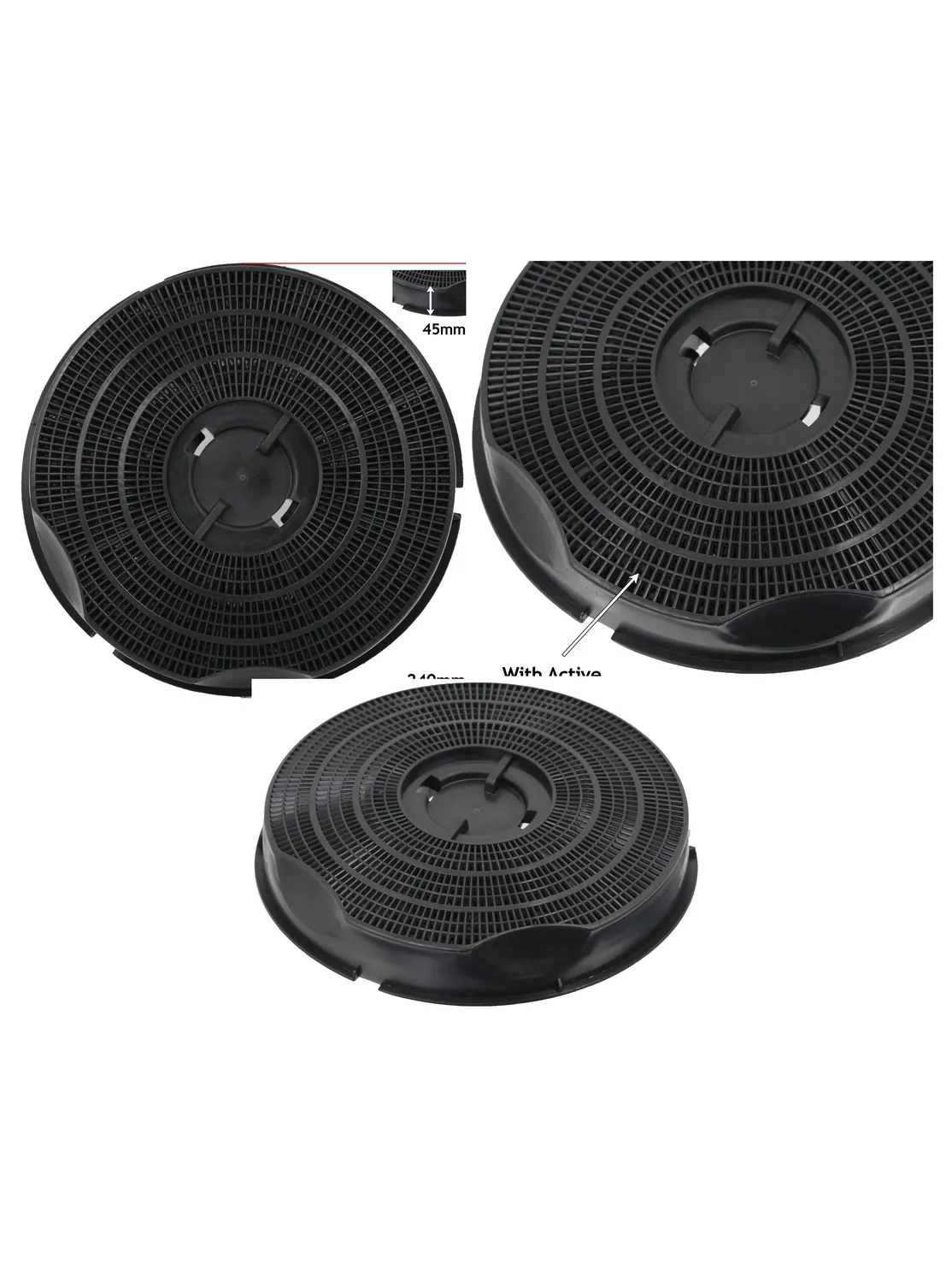 Electrolux 240mm x 45mm Charcoal Carbon Filter for EFI635/640 Hood