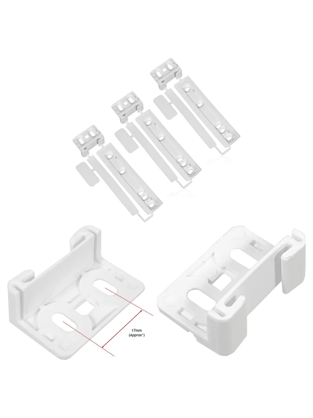 Electrolux Fridge Door Plastic Mounting Bracket Slide Kit - 3 Pack