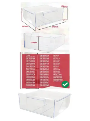 Electrolux Fridge Freezer Replacement Drawer 2nd Bottom Box 8087788017