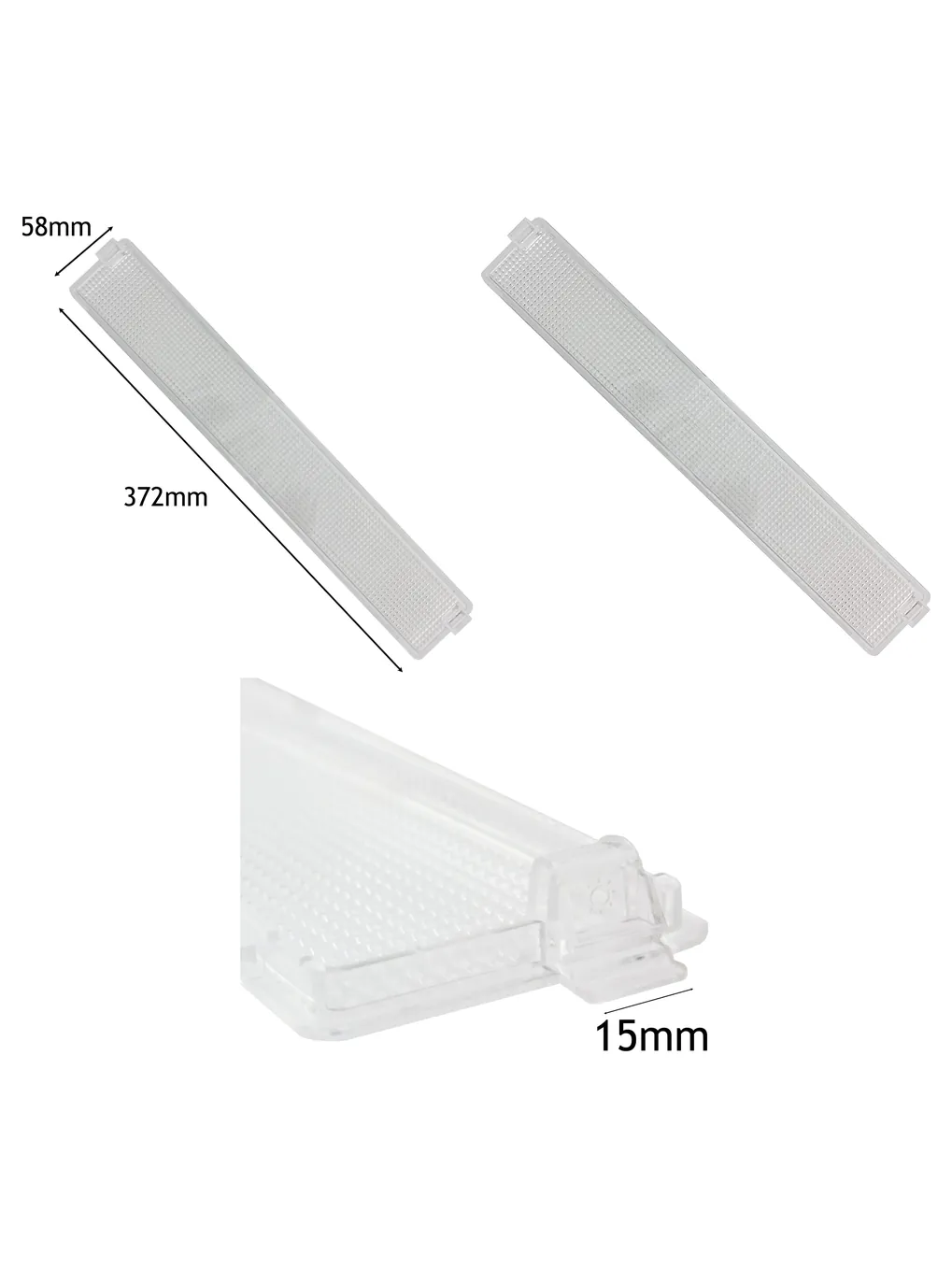 Electrolux ZHC60136X Cooker Hood Light Diffuser Cover 372x58mm