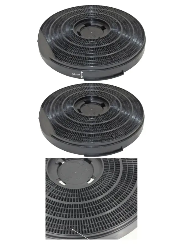 ELICA Charcoal Cooker Hood Carbon Filter – Round Vent 260×50 mm