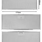 Elica CIAK Metal Mesh Filter 458x177mm for Hidden Hood - Fits Gorenje