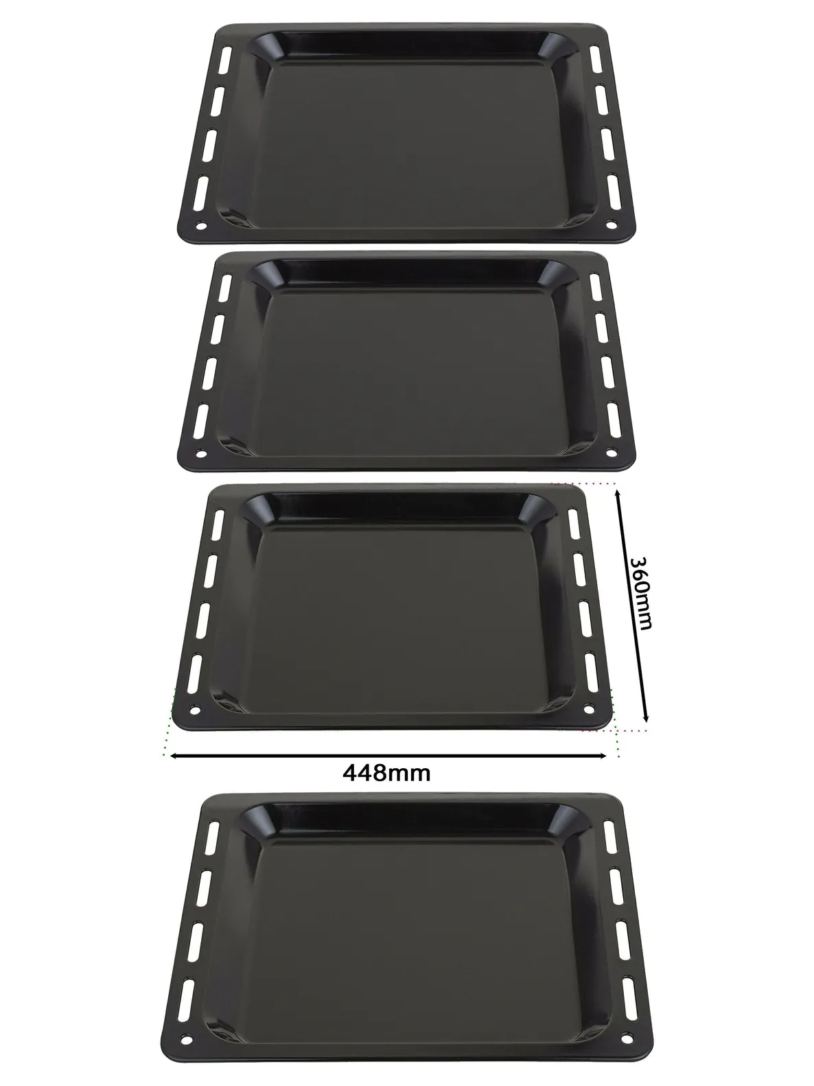 Enamel Baking Tray – 448×360×25 mm Oven Pan for Belling