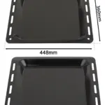 Enamel Baking Tray – 448×360×25 mm Oven Roasting Pan for Home Cookers