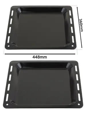 Enamel Baking Tray – 448×360×25 mm Oven Roasting Pan for Home Cookers