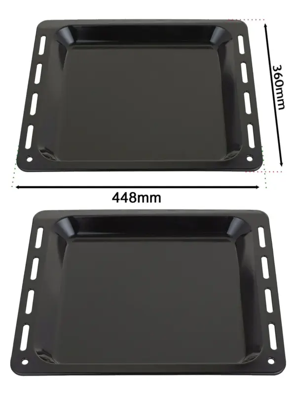 Enamel Baking Tray – 448×360×25 mm Oven Roasting Pan for Home Cookers