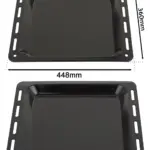 Enamel Baking Tray 448×360×25 mm – Oven‑Safe Pan for Vestel Cookers