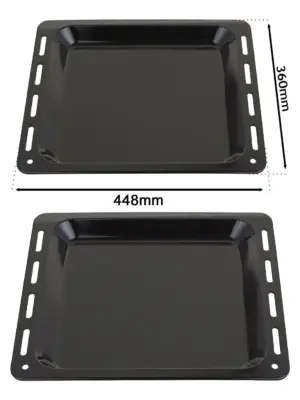 Enamel Baking Tray 448×360×25 mm – Oven‑Safe Pan for Vestel Cookers