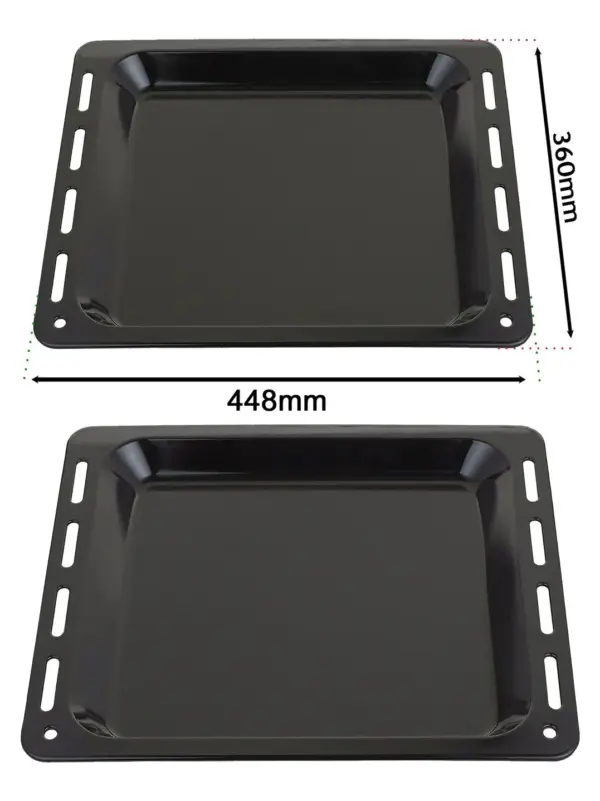 Enamel Baking Tray 448×360×25 mm – Oven‑Safe Pan for Vestel Cookers