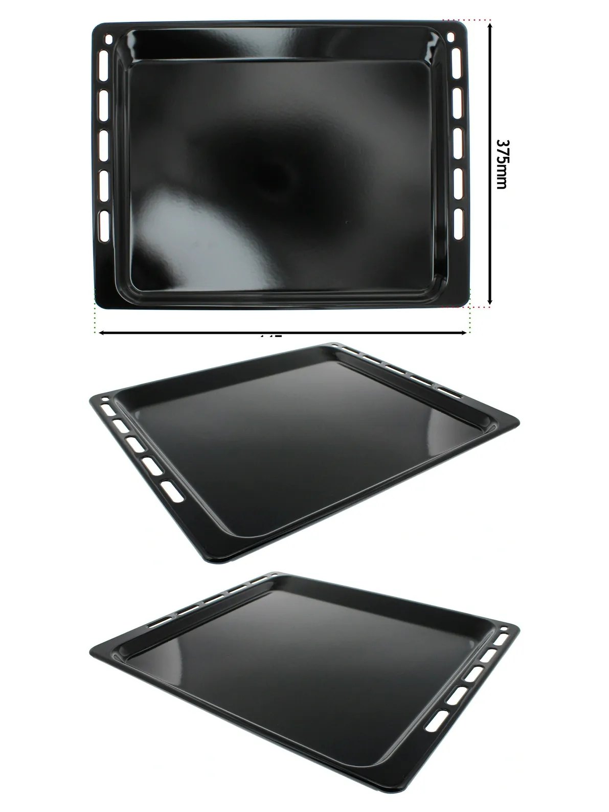 Enamel Baking Tray Base for Prima AKP401/AKP402 Oven – 445 × 375 mm