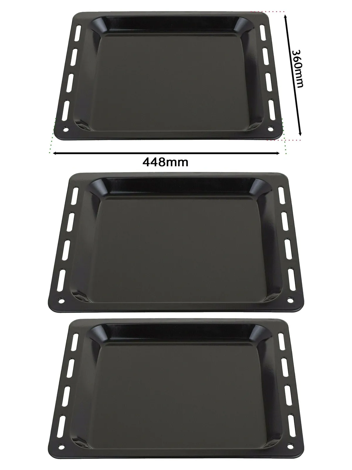 Enamel Baking Tray for Arrow Oven – 448 mm x 360 mm, 25 mm Deep